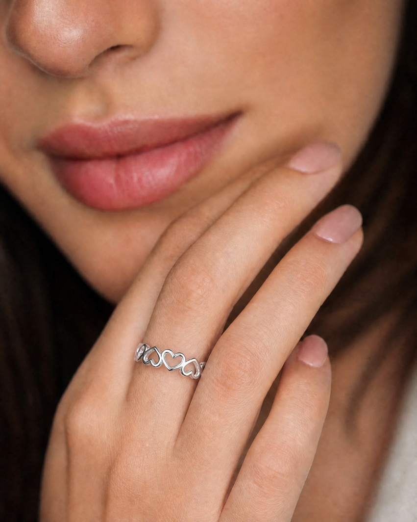jewelry ring open hearts silver 4k jewelry ring open hearts silver 4k